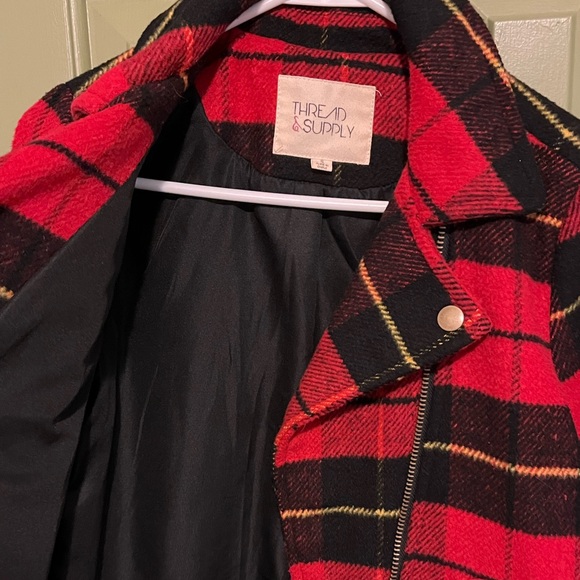 THREAD & SUPPLY Plaid Moto Jacket - Picture 3 of 5